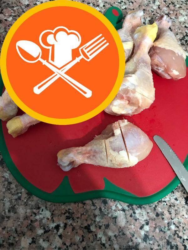 Μπαστούνι κοτόπουλου με ψητά λαχανικά